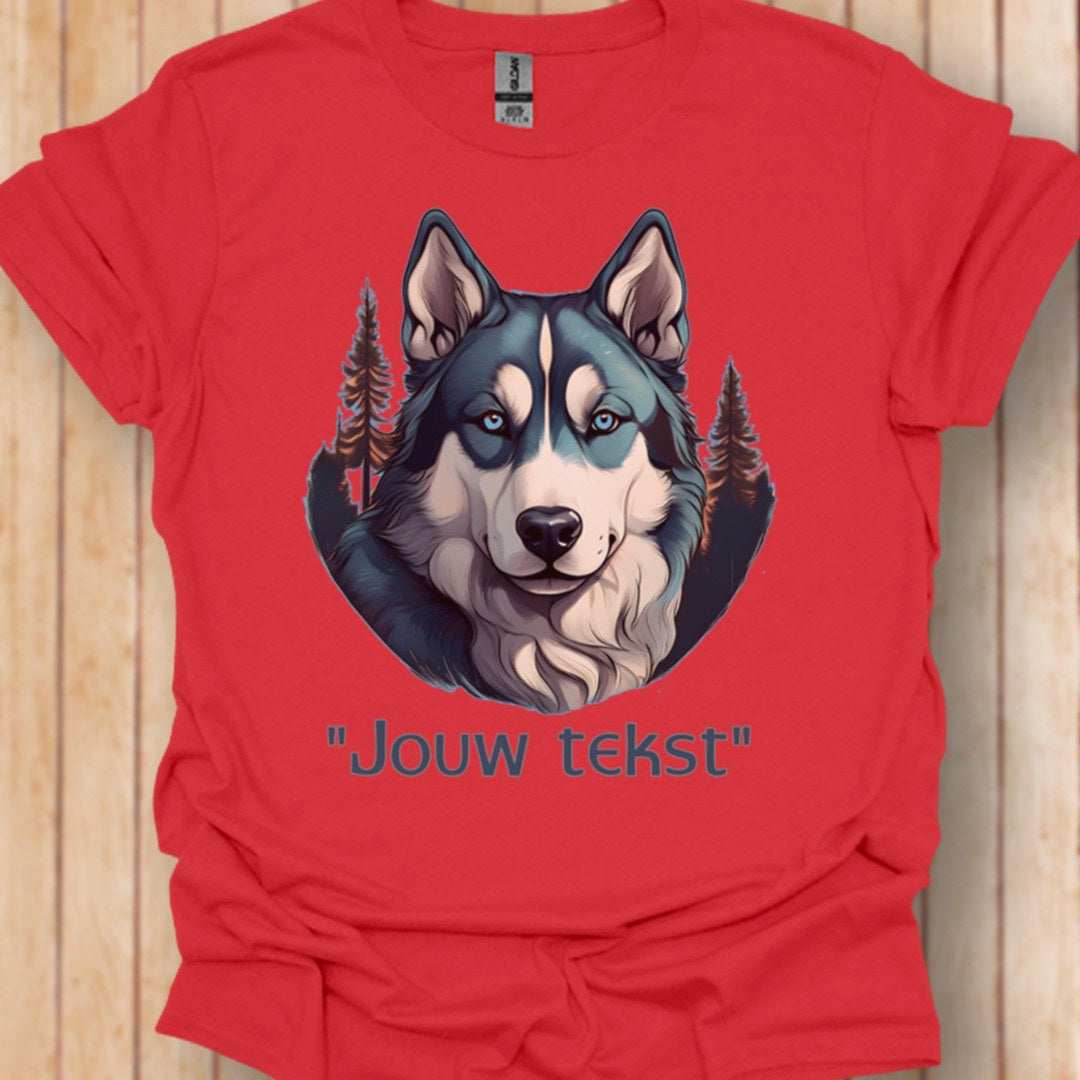 Husky "jouw tekst"T‑shirt