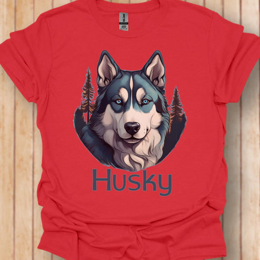 Husky met rasnaam T‑shirt