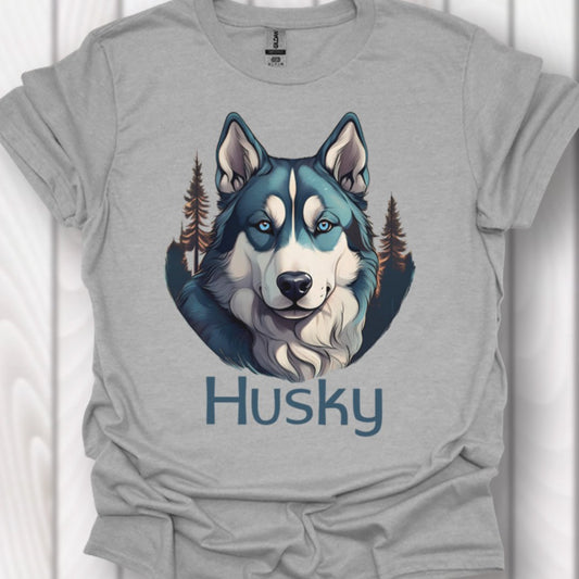 Husky met rasnaam T‑shirt