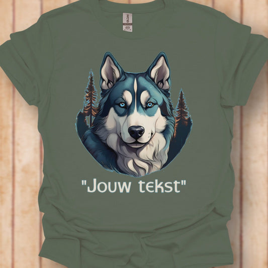 Husky "jouw tekst"T‑shirt