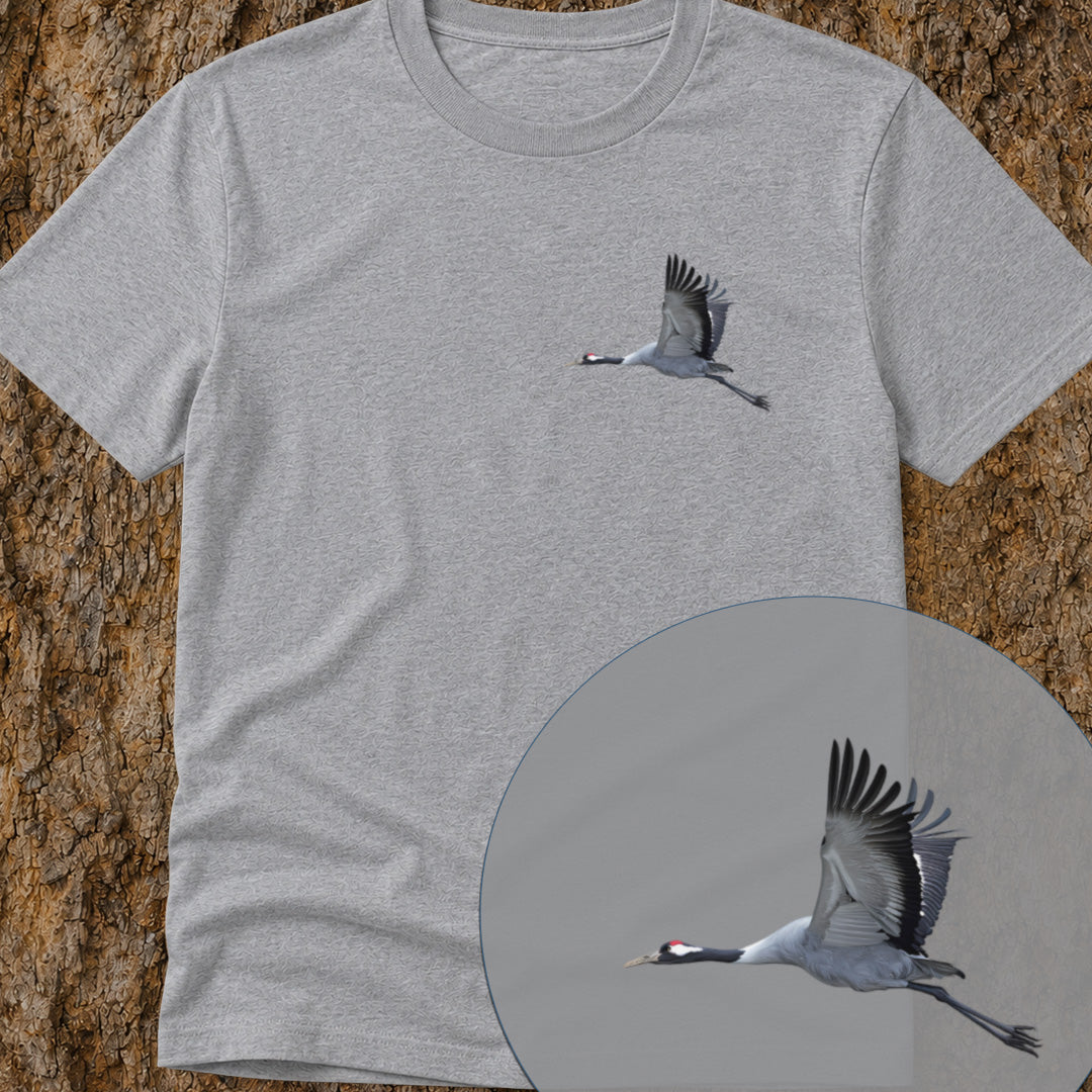 T-shirt Grue cendrée