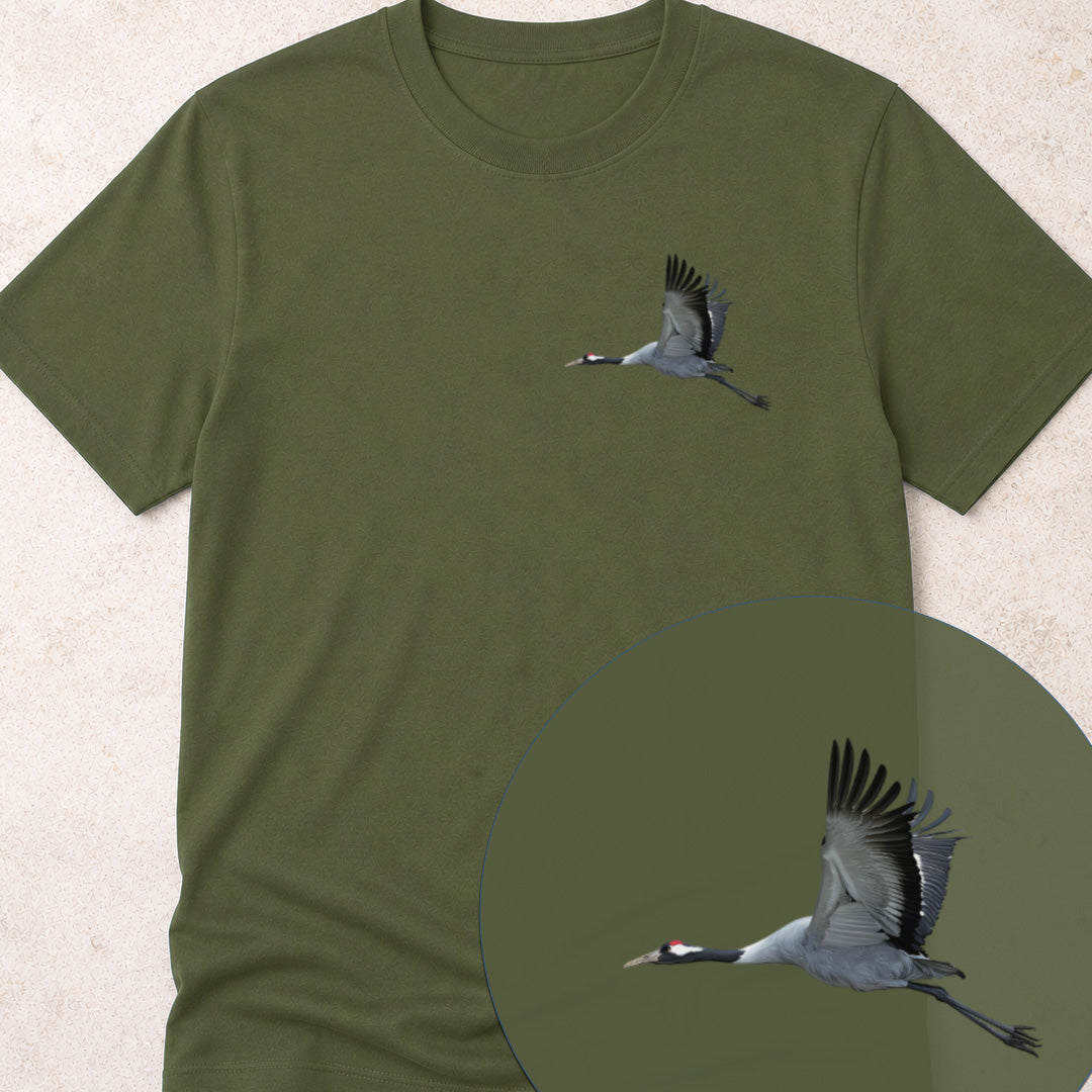T-shirt Grue cendrée