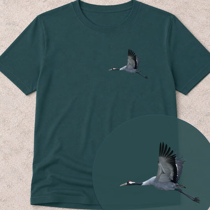 T-shirt Grue cendrée