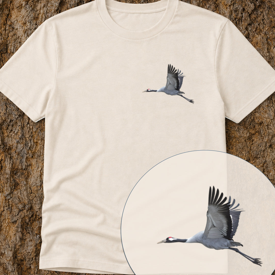 T-shirt Grue cendrée