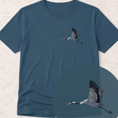 T-shirt Grue cendrée
