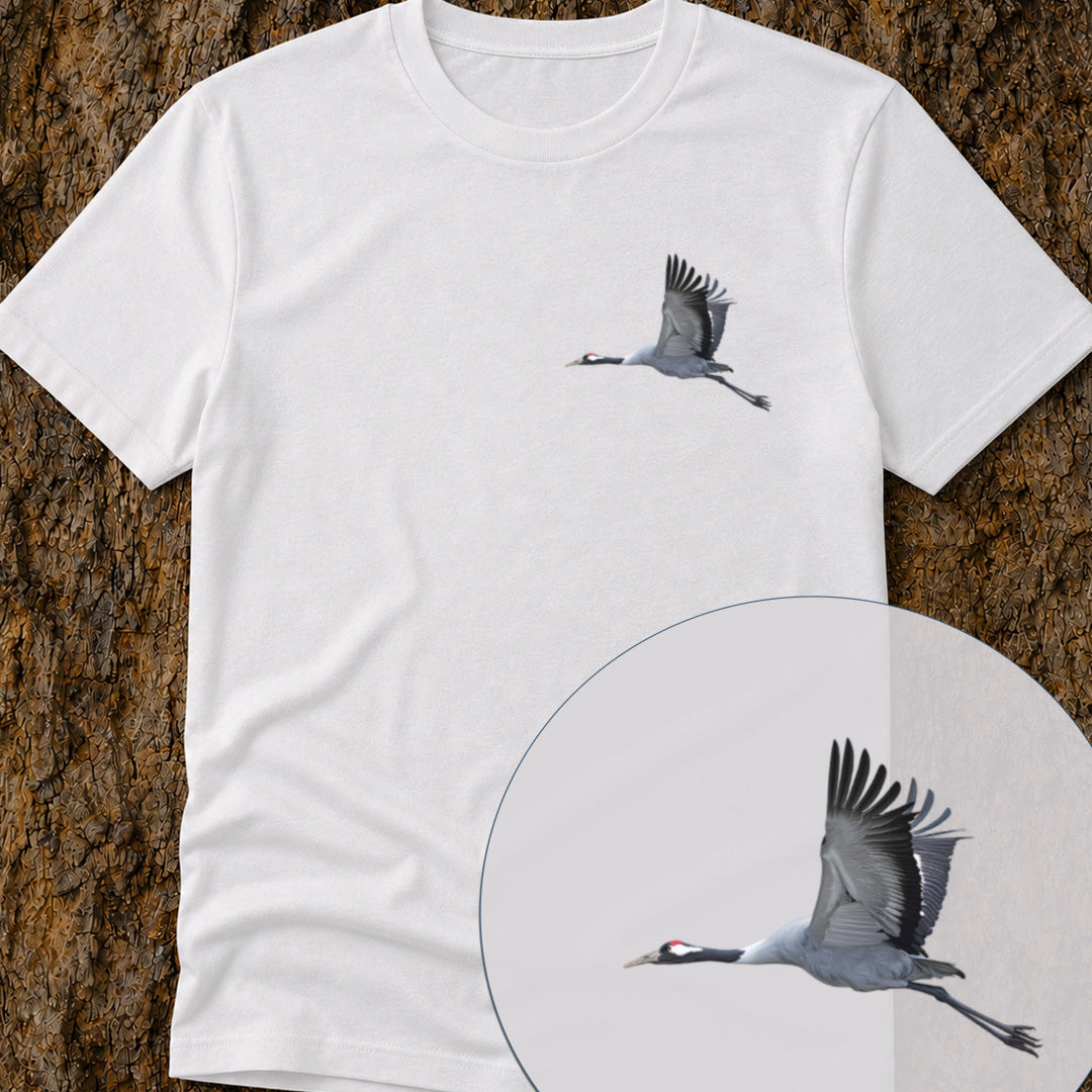 T-shirt Grue cendrée