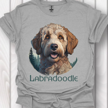 Labradoodle met rasnaam T‑shirt