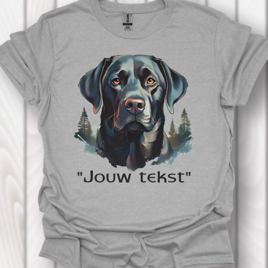 Labrador (zwart) "jouw tekst" T‑shirt