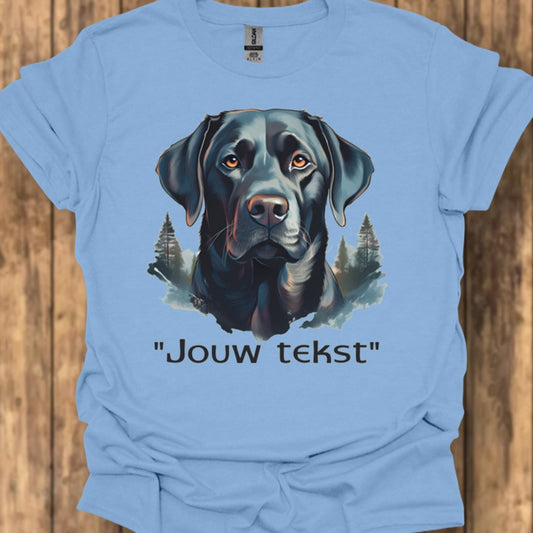 Labrador (zwart) "jouw tekst" T‑shirt