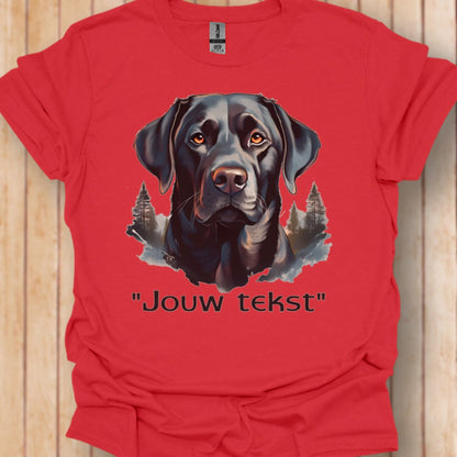 Labrador (zwart) "jouw tekst" T‑shirt