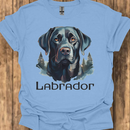 Labrador (zwart) met rasnaam T‑shirt