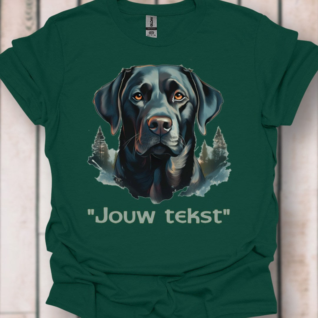 Labrador (zwart) "jouw tekst" T‑shirt