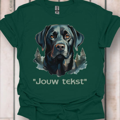 Labrador (zwart) "jouw tekst" T‑shirt