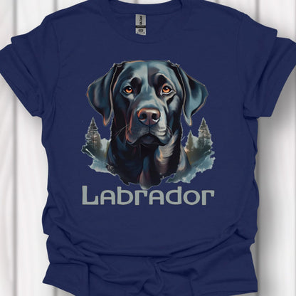 Labrador (zwart) met rasnaam T‑shirt