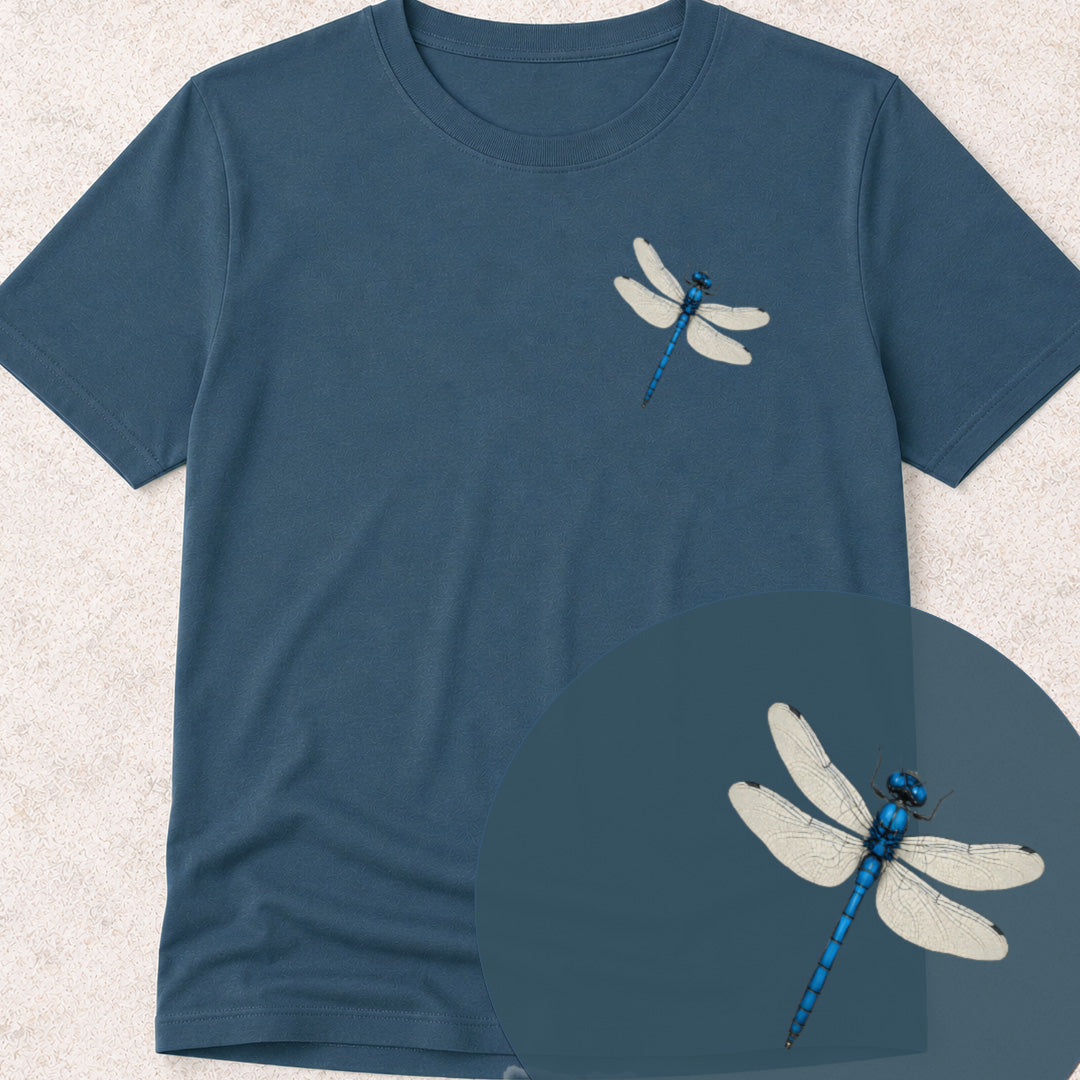 Blauwe libelle Bio T‑Shirt