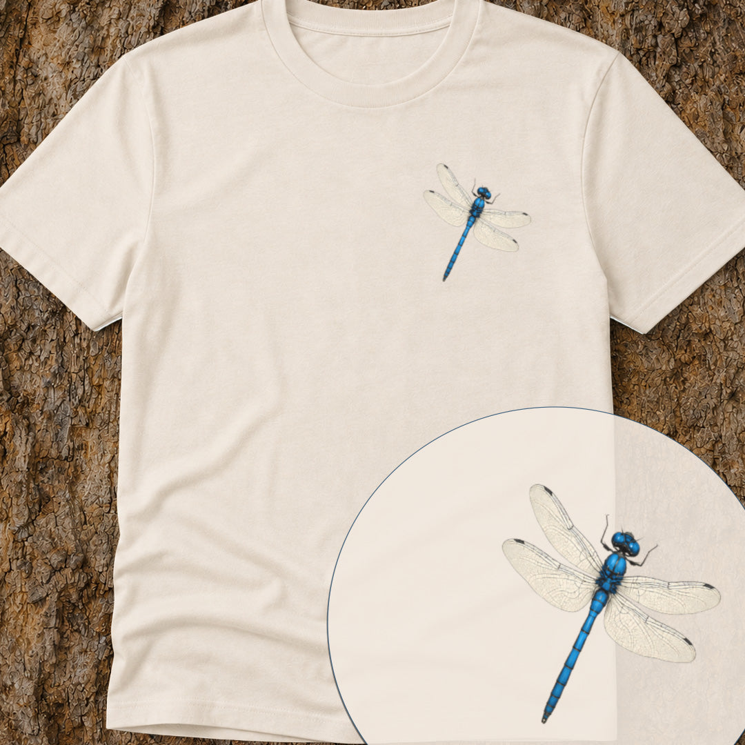 Blauwe libelle Bio T‑Shirt