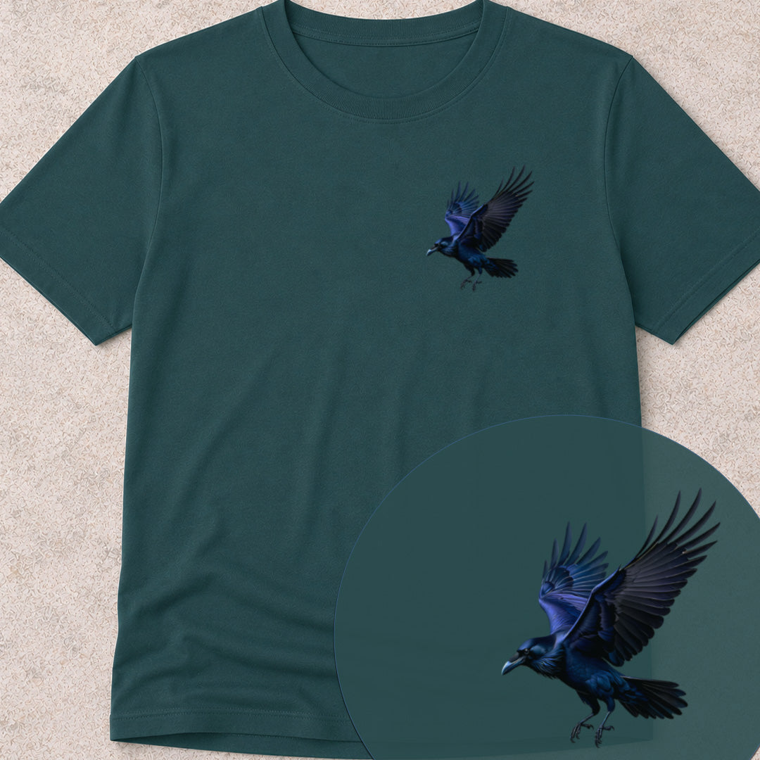 Raaf in Vlucht Bio T‑Shirt