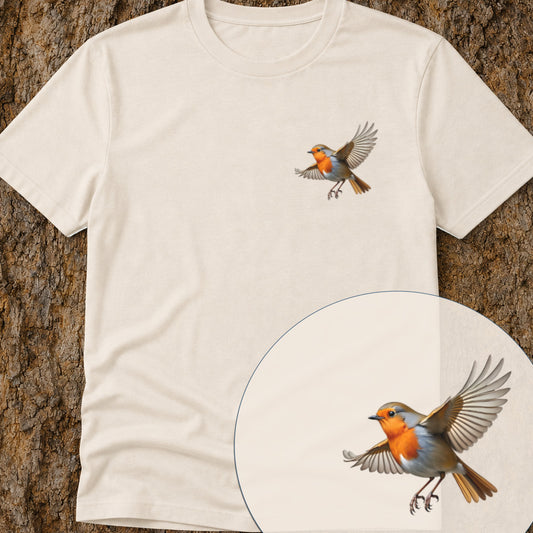 Roodborstje vliegend T-shirt