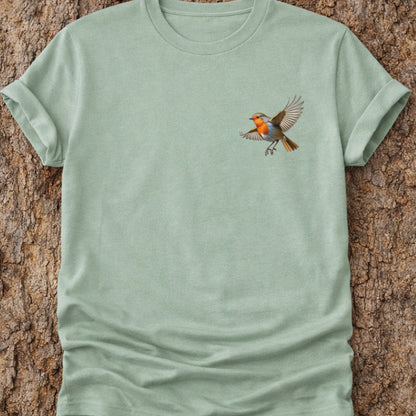 Roodborstje vliegend T-shirt