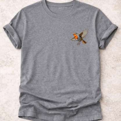 Roodborstje vliegend T-shirt