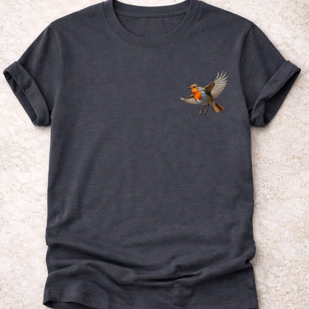 Roodborstje vliegend T-shirt