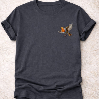 Roodborstje vliegend T-shirt