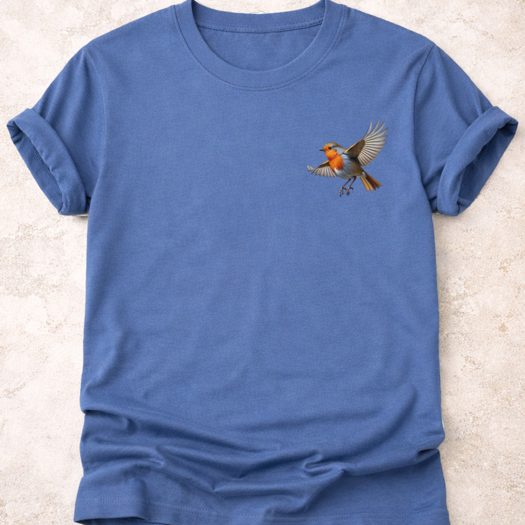 Roodborstje vliegend T-shirt