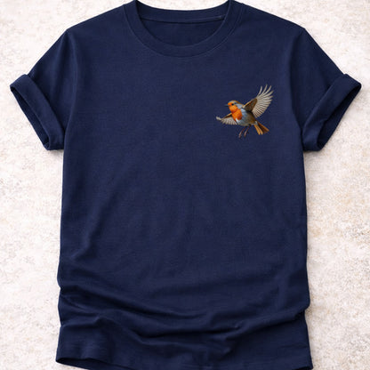 Roodborstje vliegend T-shirt