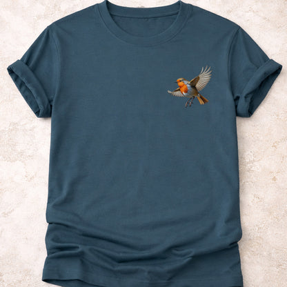 Roodborstje vliegend T-shirt