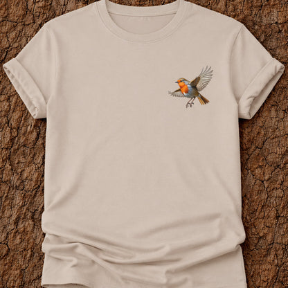 Roodborstje vliegend T-shirt