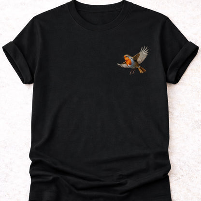 Roodborstje vliegend T-shirt
