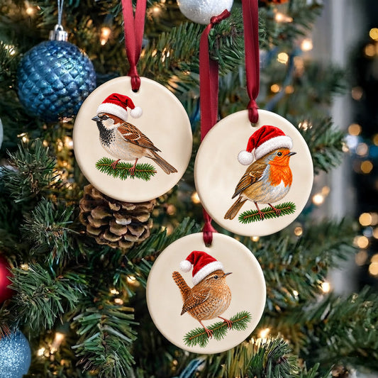 Set van 3 kersthangers – Vogeltjes