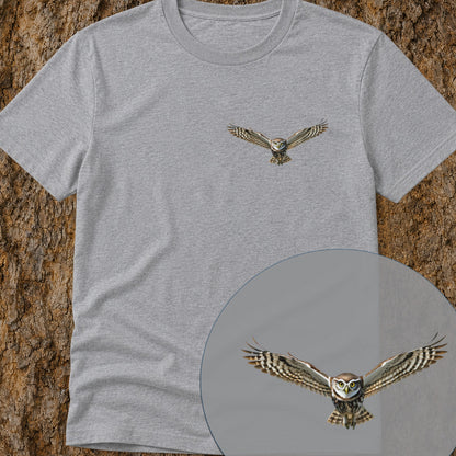 T-shirt premium Chevêche d'Athéna planant