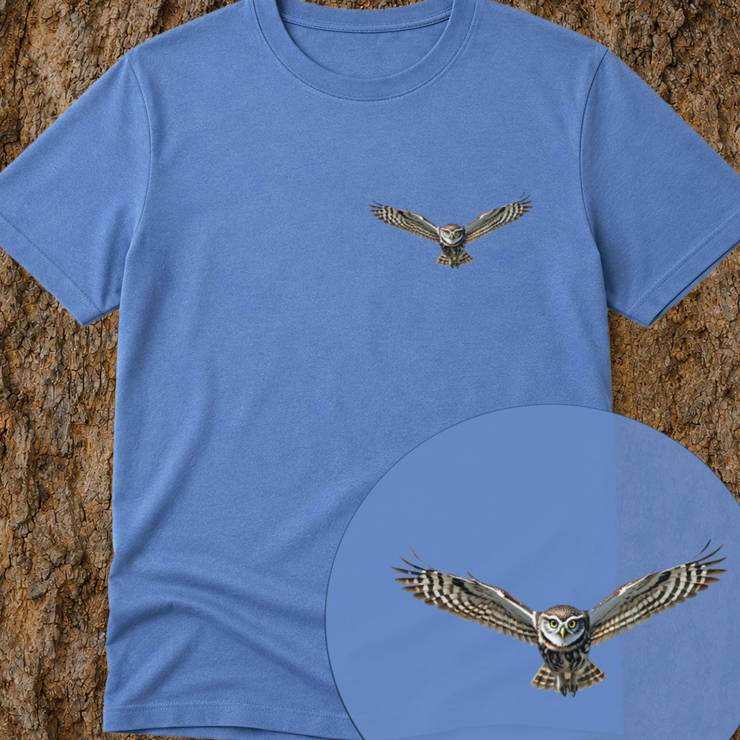 T-shirt premium Chevêche d'Athéna planant