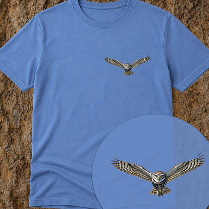 T-shirt premium Chevêche d'Athéna planant