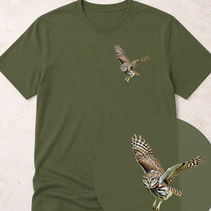 Steenuil in Vlucht Bio T-shirt