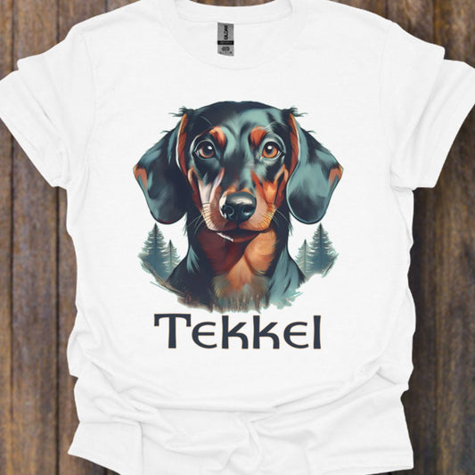 Tekkel met rasnaam T‑shirt