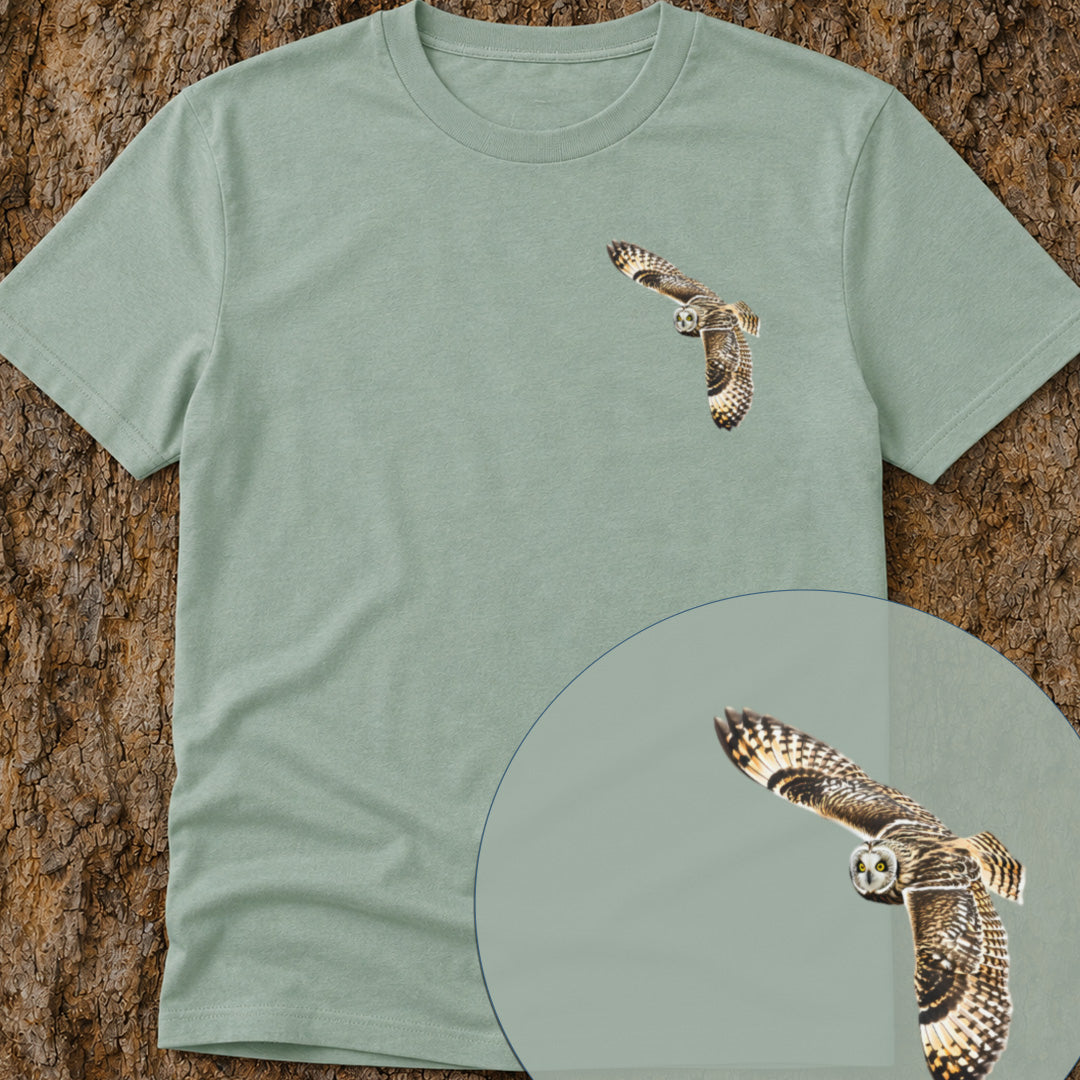 T-shirt Hibou des marais planant