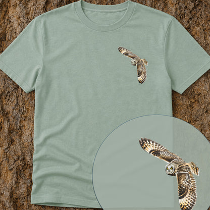 T-shirt Hibou des marais planant