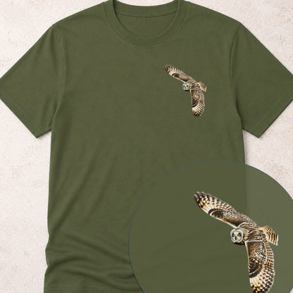 T-shirt Hibou des marais planant