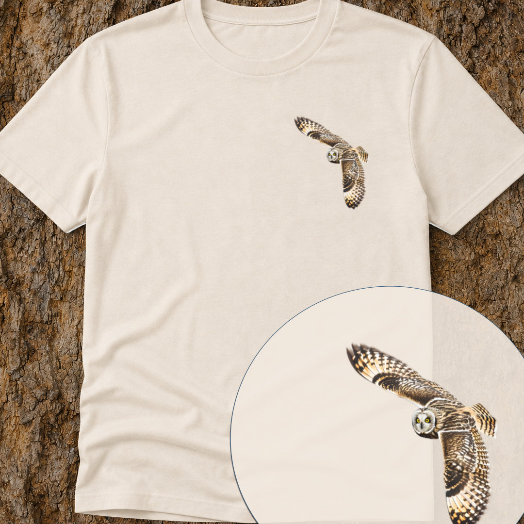 T-shirt Hibou des marais planant
