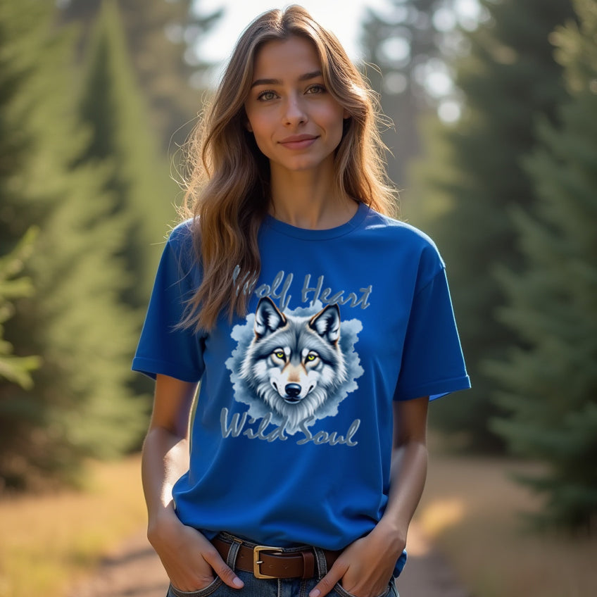 Wolf Heart Wild Soul T-shirt tendance
