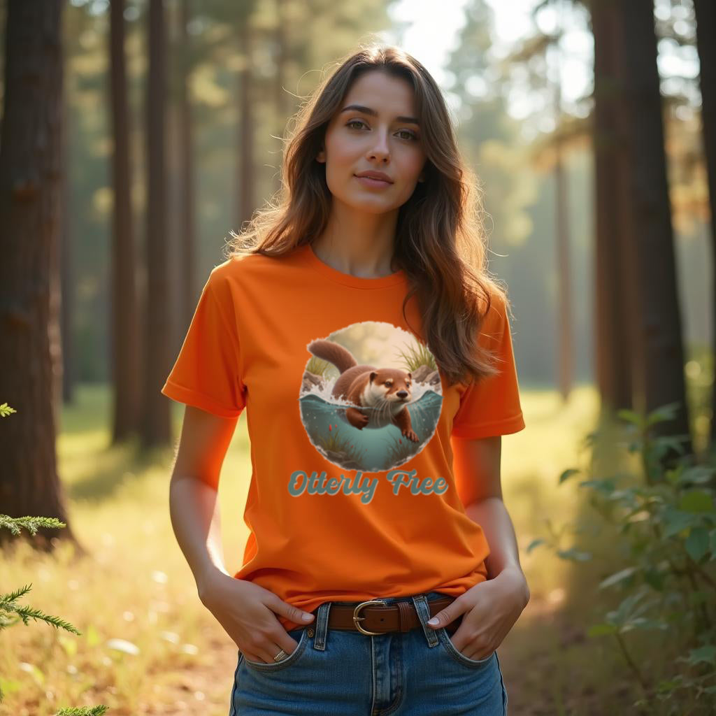 Otterly Free trendy T-shirt 